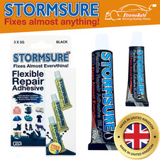 STORMSURE BLACK FLEXIBLE REPAIR ADHESIVE GLUE TENT WADERS RIPS HOLES BOOTS SHOE