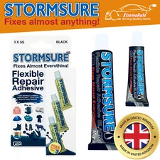 STORMSURE BLACK FLEXIBLE REPAIR ADHESIVE GLUE TENT WADERS RIPS HOLES BOOTS SHOE