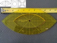 Quilting Template Ruler 5mm Nesting Arcs for Long Arm, High Shank Machines