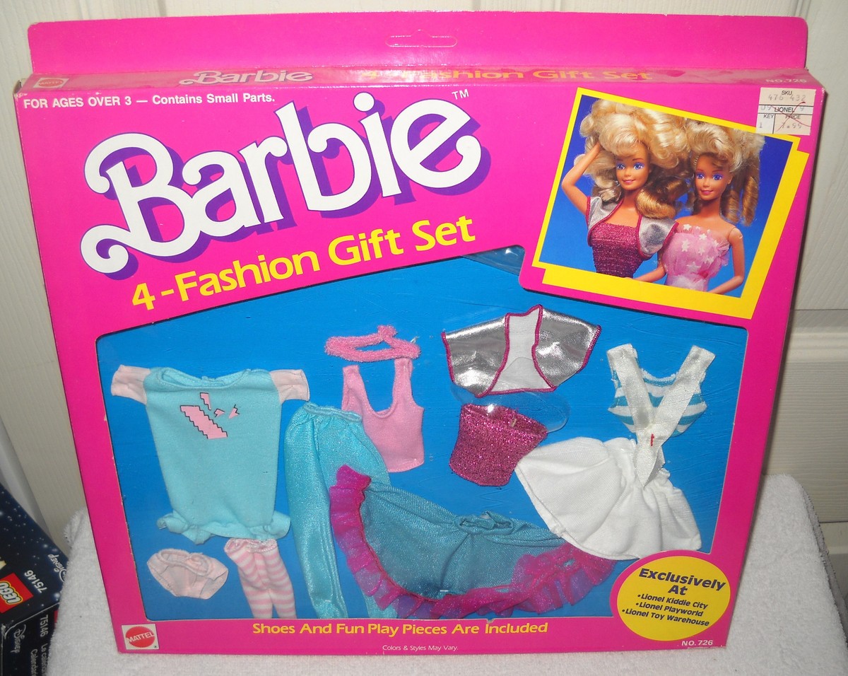 9390 RARE NRFB Mattel Lionel Toys Barbie 4 Fashion Giftset Special