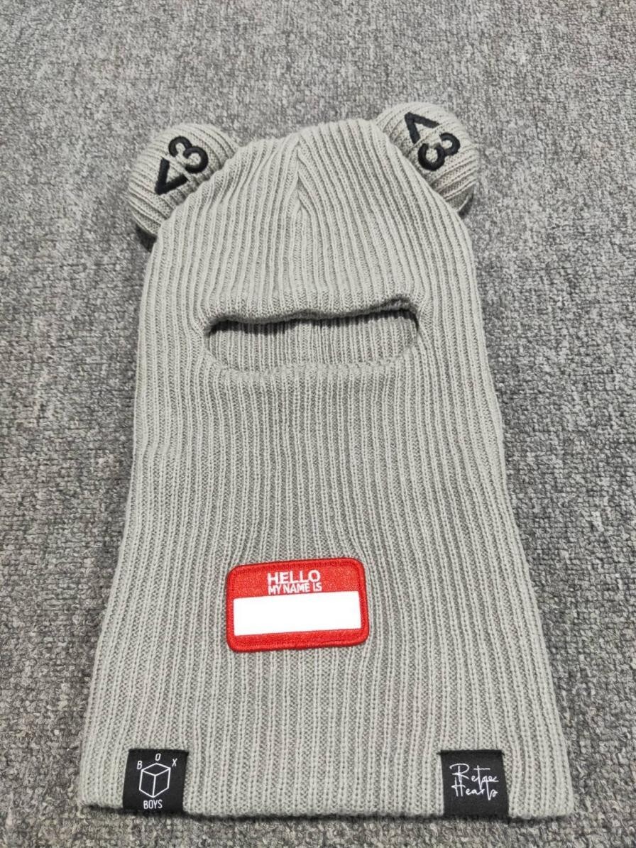 Box Boys Retro Hearts Bear Hat Streetwear Embroidered