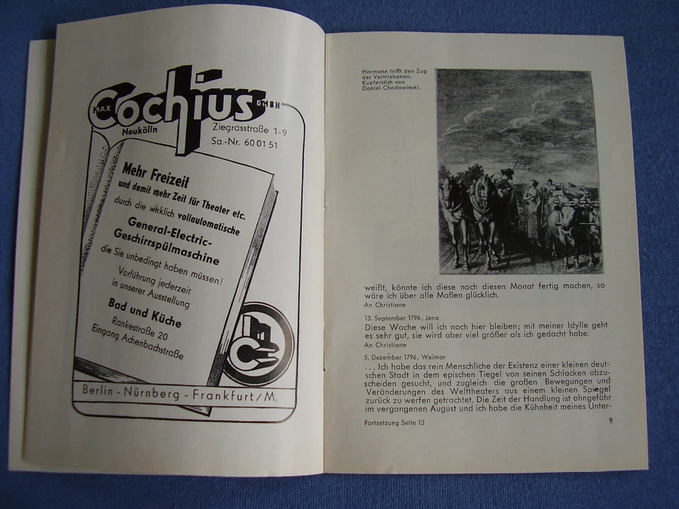 Renaissance-Theater Hermann und Dorothea von Goethe Programm-Büchlein 1961 - Bild 3 von 4