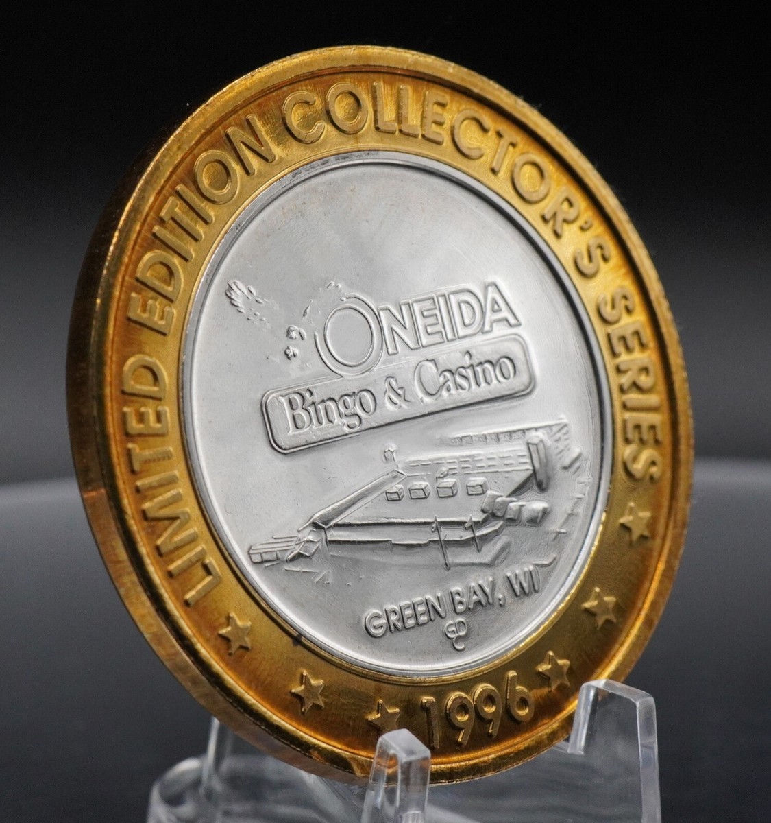 1996 Nation of the Oneida Casino Green Bay WI 999 FINE Silver