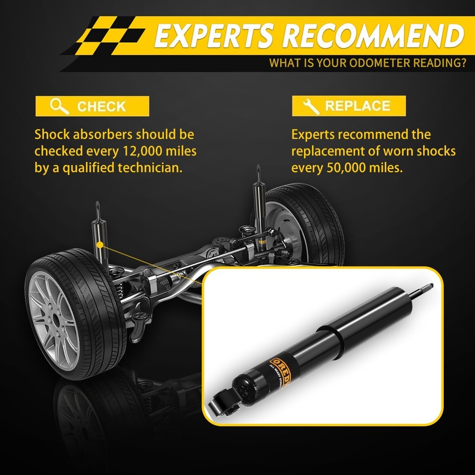 2PCS Rear Shock Absorbers Fits For Chrysler Town Country Dodge Grand