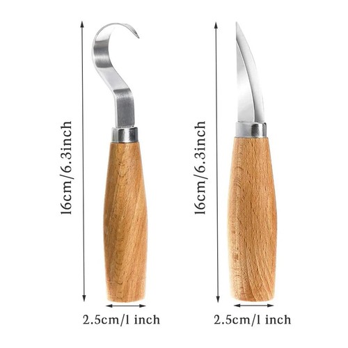 Spoon Carving Knife Woodworking Tools Wood Whittling Cutter Woodcarving Crafts - Picture 7 of 26