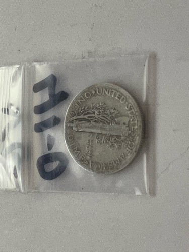 1941 D Merkur Groschen zirkuliert 90% Silber v/g KOSTENLOSER VERSAND - Bild 2 von 2