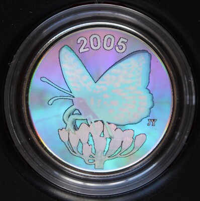カナダ王立造幣局発行「バタフライコレクション」オオカバマダラ 2005年 s-l400.jpg