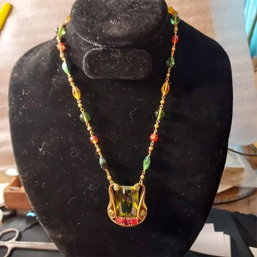 VTG Metropolitan Museum of Art Sterling w/ CZ Necklace - Tiffany Repro - Boxed - Picture 1 of 8