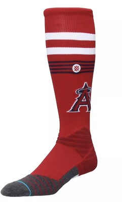 STANCE Diamond Pro MLB Los Angeles Angels OTC Socks Men s Size Large 9-13 NWT