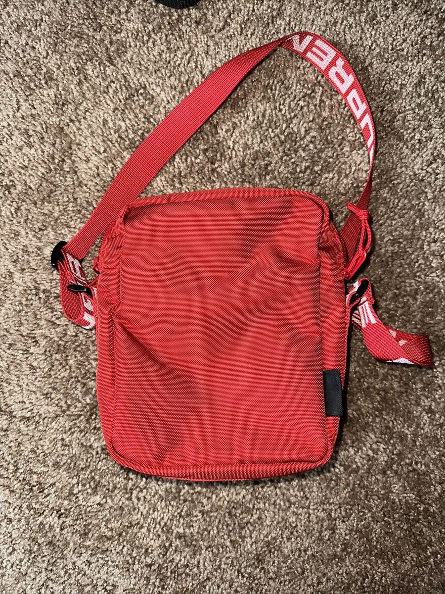 Supreme SS18 Red Shoulder Messenger Bag Cordura Fabric 100 Supreme SS18 Red Shoulder Messenger Bag Cordura Fabric 100