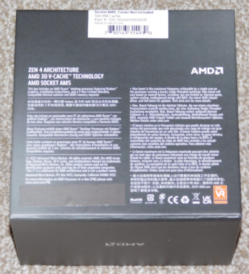 AMD RYZEN 7 7800x3D 8-CORE 16 THREAD 4.2 GHz (5.0 GHz MAX BOOST