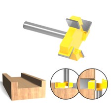 1pc Woodworking 4 Edge T-Type Slotting 8mm Shank Router Bits Cutter Tool
