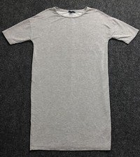 Grey T Shirt Dress Fleur Bleue Size XS