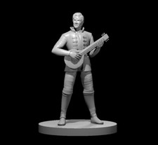 Human Male Bard 28mm Scale DND D D Tabletop Miniature