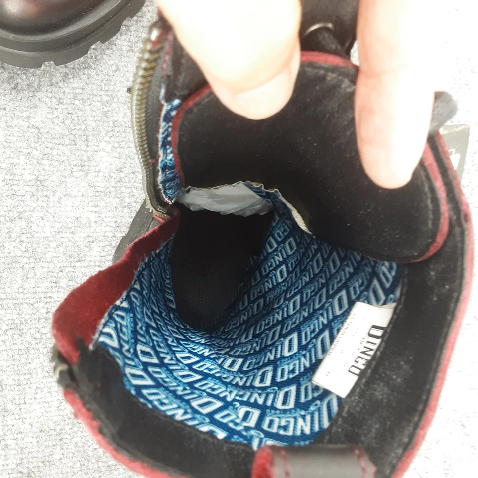 Botas de Combate Dingo Mad Maxine Para Mujer 7M Cuero Vino Tinto Foto 4 de 4