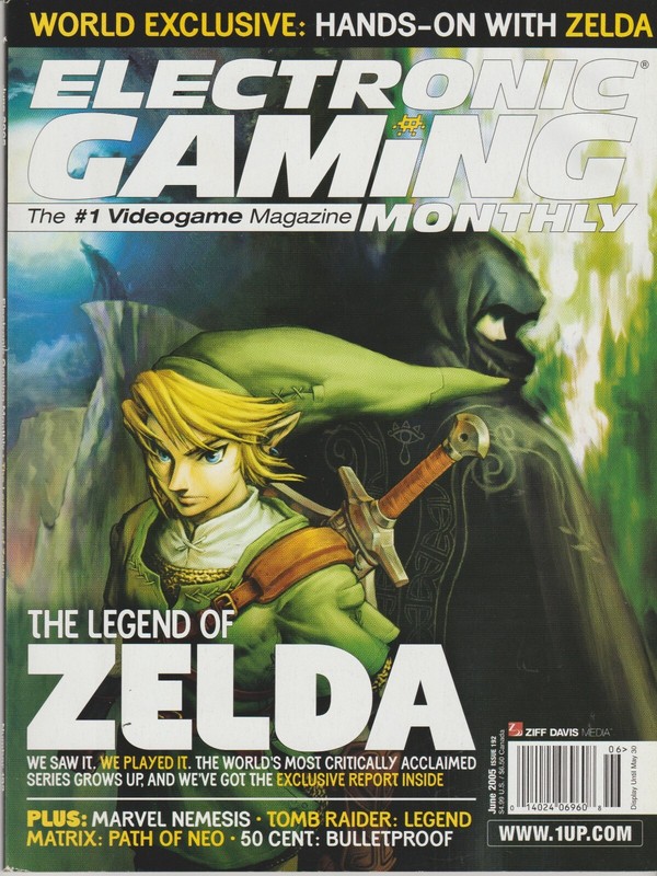 Electronic Gaming Monthly Legend of Zelda Marvel Matrix Tomb Raider June 2005
