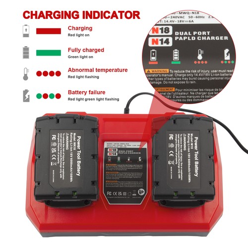 NEW FOR MILWAUKEE FOR M12 FOR M18 18V BATTERY CHARGER 48-59-1812 LITHIUM 12V USA - Picture 9 of 42
