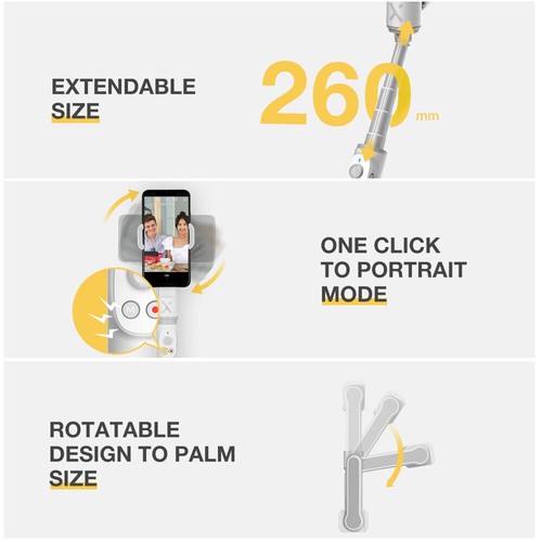 Zhiyun Smooth X Phone Gimbal Stabilizer for Smartphone Gimbal Foldable extension - Picture 6 of 15