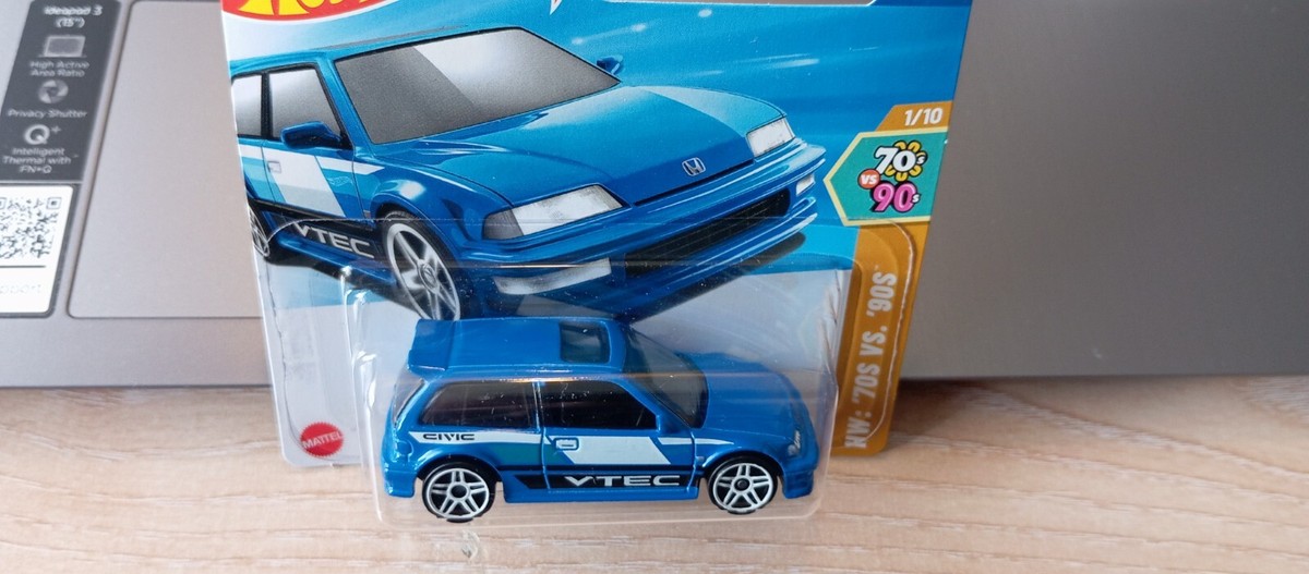 2025 HOT WHEELS - ´90 HONDA CIVIC EF BLUE SHORT CARD 1/64