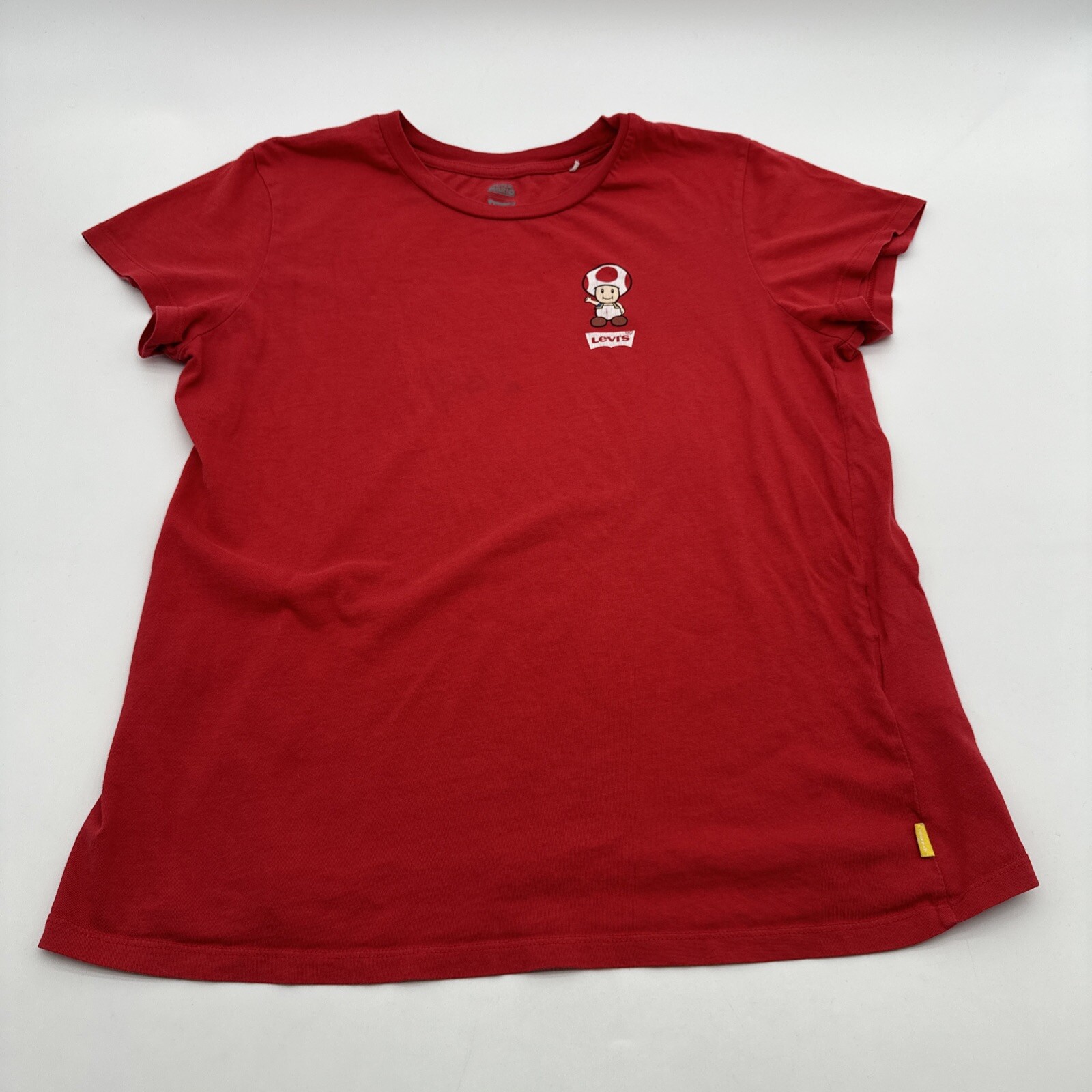 Super Mario Toad Levis T-Shirt Womens Medium Red Logo …#19710