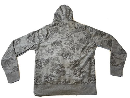 Eddie Bauer Ladies Fleece Lounge Hoodie Jacket Floral Size XXL Full Zip NEW - Picture 5 of 6