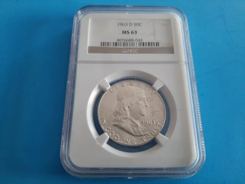 1963-D Franklin Half Dollar NGC MS 63 Shelf Z5