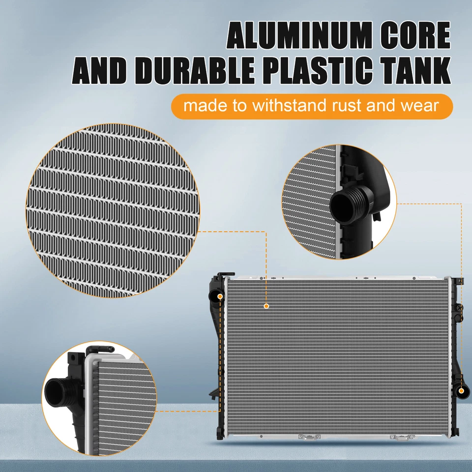 Radiador de aluminio para BMW 540i 740iL 750iL 1997-98 BMW 850Ci 4,4L 1401 Foto 4 de 4