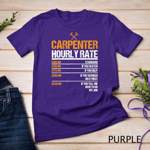 Camiseta unisex de carpintería tarifa por hora divertida carpintería para carpinteros - Imagen 11 de 16