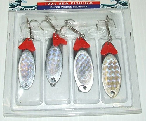 Paquete de 4 señuelos bajos estilo cuña Dexter señuelos giratorios 50 g 60 g  Foto 2 de 3