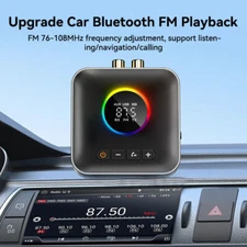 Bluetooth 5.4 Wireless Transmitter Receiver HiFi Audio Music Adapter AUX RCA NFC