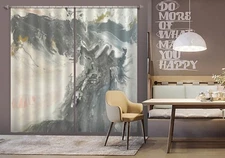 3D Ink Smudge A145 Photo Curtain Window Blockout Fabric Skromova Marina Amy