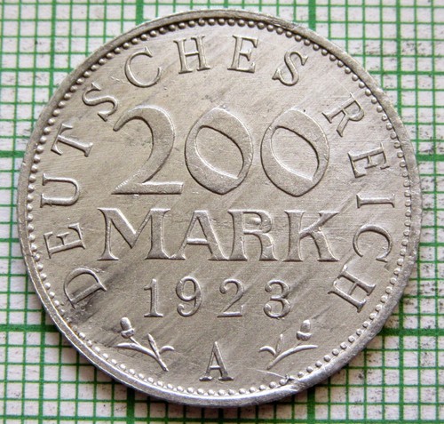 GERMANY WEIMAR REPUBLIC 1923 A 200 MARK, ALUMINIUM yes we do combine postage - Picture 3 of 6