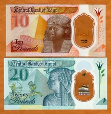 SET Egypt, 10-20 Pounds, 2022, P-New, UNC New Polymer