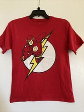 The Flash Short Sleeve T-Shirt Youth Size XL 14/16 Red with DC Flash Image