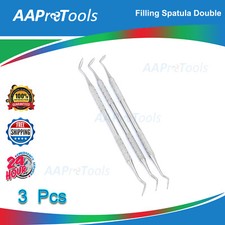 3x Dental Filling Spatula Instrument Flat Plastic Filling Double Ended PR-476