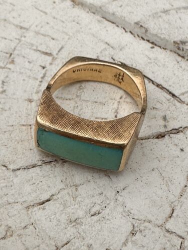 VINTAGE JAMES AVERY RETIRED "Original" 14k Gold Turquoise Ring - Foto 1 di 23