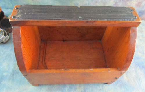Vintage Handmade Shoe Shine Box with Supplies and Brushes - Picture 5 of 12