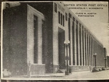 Rare Vintage “Your Minneapolis Post Office” Information Card Circa 1958