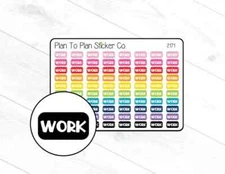 2171~~Work Trackers Planner Stickers.