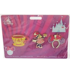 Disney Store Minnie Haupt Pins Attraktion Verrückte Hutmacher Teeparty März Set 3/12