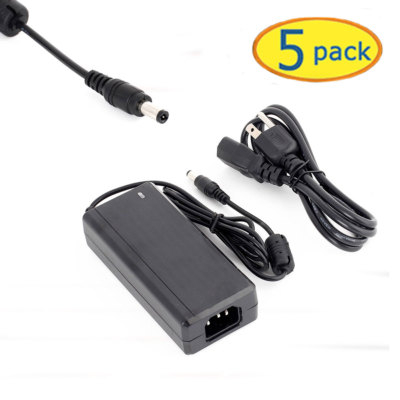 5PCS AC to DC 24V 3A 72W Power Supply Adapter Transformer 5.*2.1mm Power Plug US