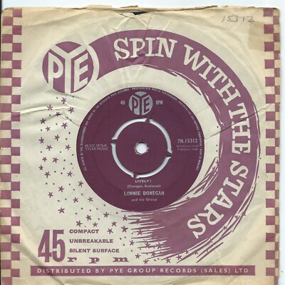 Lonnie Donegan:Lively/Black cat (cross my path today):UK Pye:1960