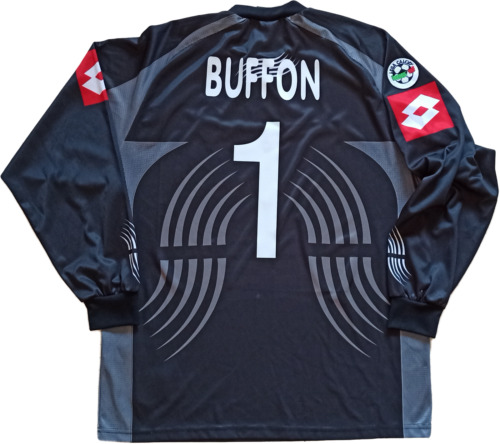 Vintage Buffon Juventus Jersey Lotto Shirt 2001 2002 Home Jersey Fastweb XL-