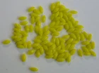 72 Vintage Milk Glass Rhinestones Ch.Yellow Navette Dome Top Germany 8x4mm B6-1