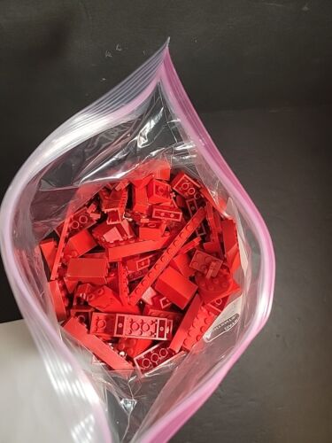 Vintage Legos Bulk 1.12 Lbs 97% Red Assortment Of Pieces Sizes Shapes - Picture 4 of 6