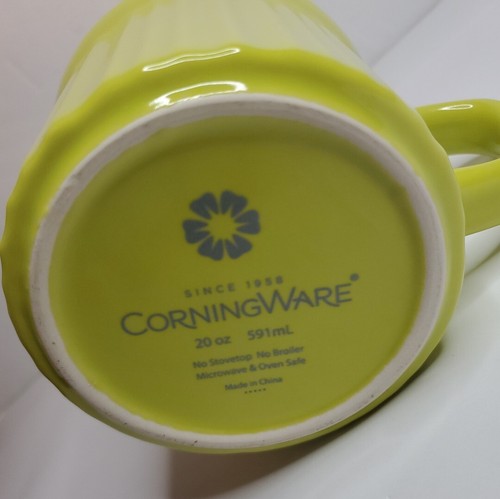 CorningWare Mug 20 Oz Stoneware Lime Green No Lid Included - Picture 5 of 5