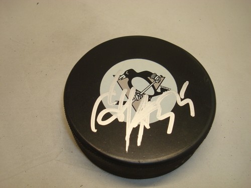 Sergei Gonchar Signed Pittsburgh Penguins Hockey Puck Autographed PSA/DNA COA 1A - Picture 3 of 3