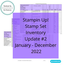 Printable Update 2 2022Stampin Up Stamp Set Tracking List, Inventory, Reference