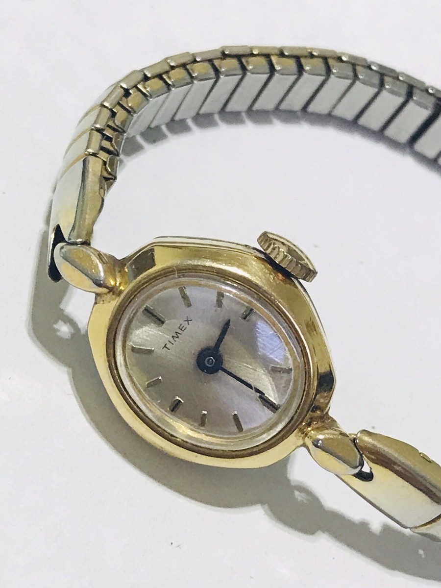 Vintage Timex Ladies Mechanical Wind Up Watch Gold Tone Runs  display picture 2