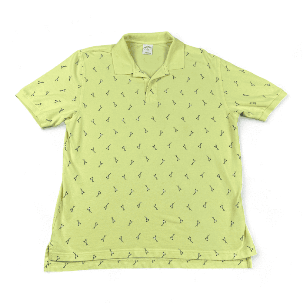 FILA Polo Shirt Brooks Brothers Adulto GRANDE Barca Gialla Remi Canottaggio Reppy